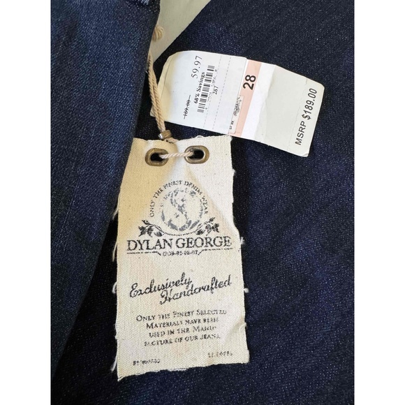 Dylan George Dark Blue‎ Straight Fit 5Pocket Style Metal Button Jeans Size 28 - Picture 5 of 8